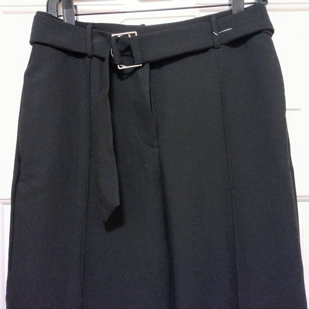 MANGO Belted Wide Leg Pants